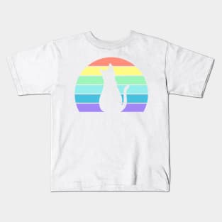 Cute Cat Rainbow Kids T-Shirt